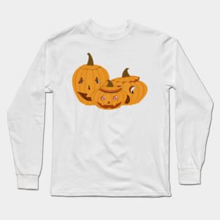 Carved Pumpkins - Happy Halloween Long Sleeve T-Shirt